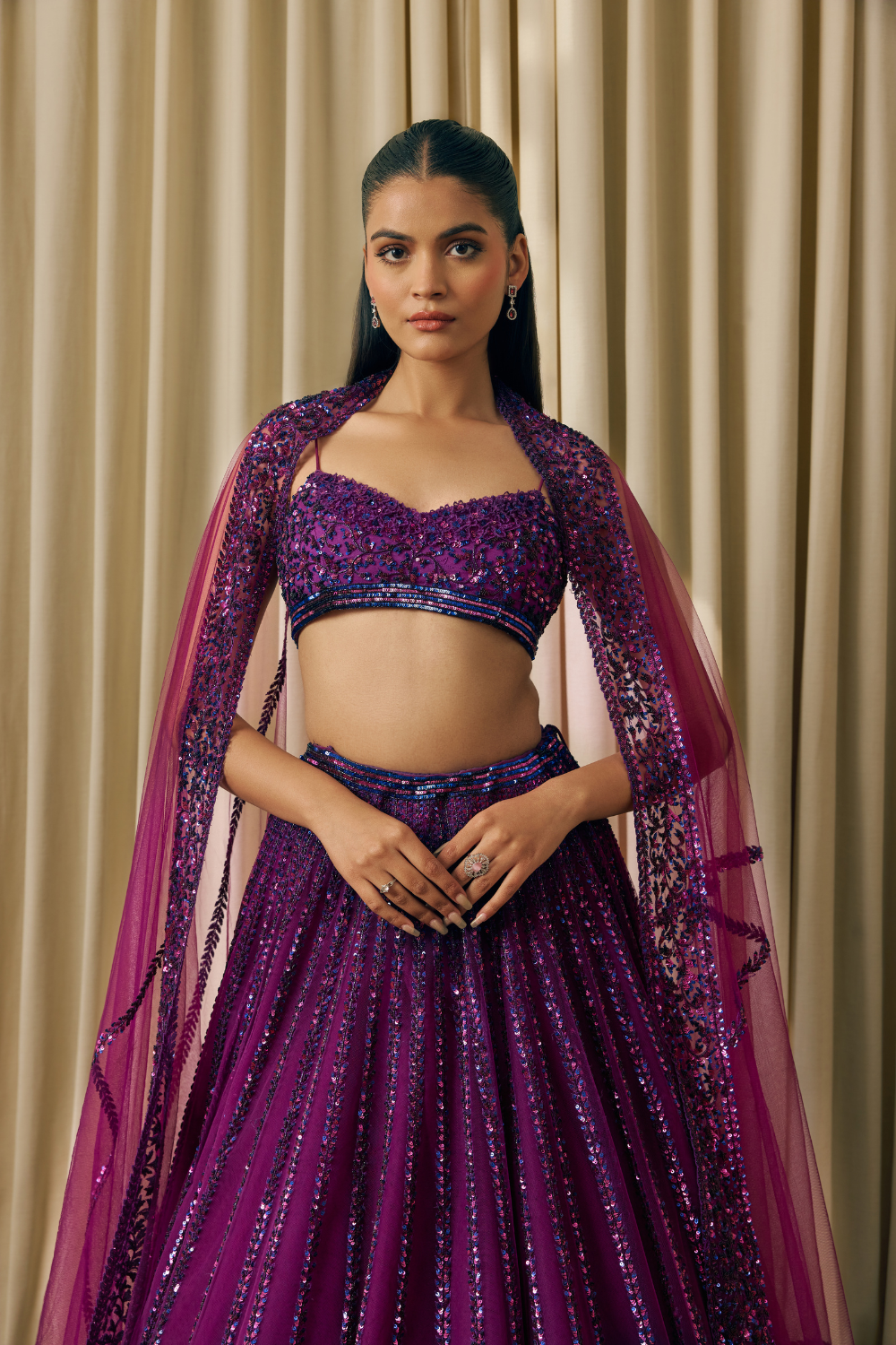 Hand embroidered Lehenga