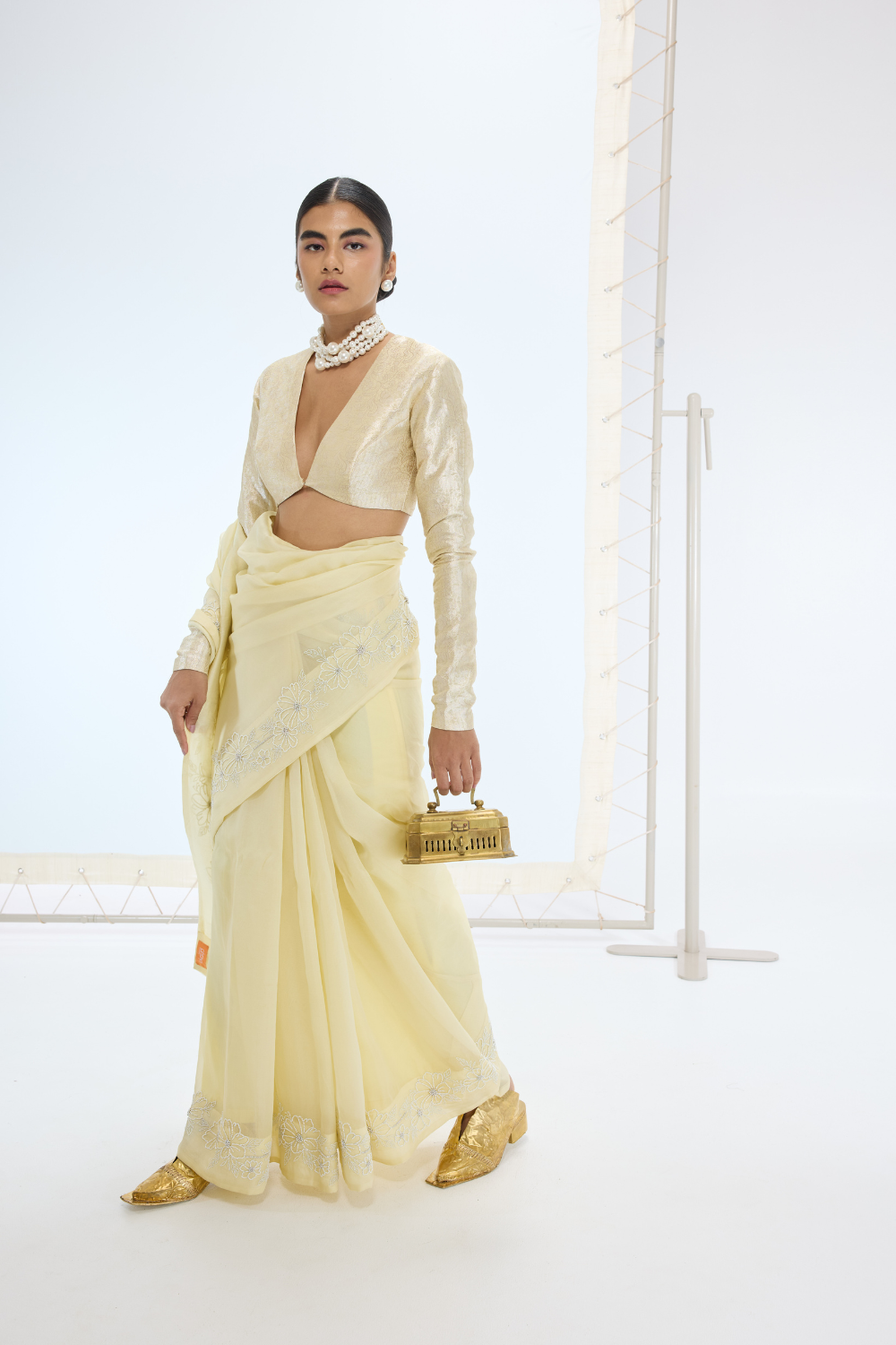 The Serena  Saree in Lemon
