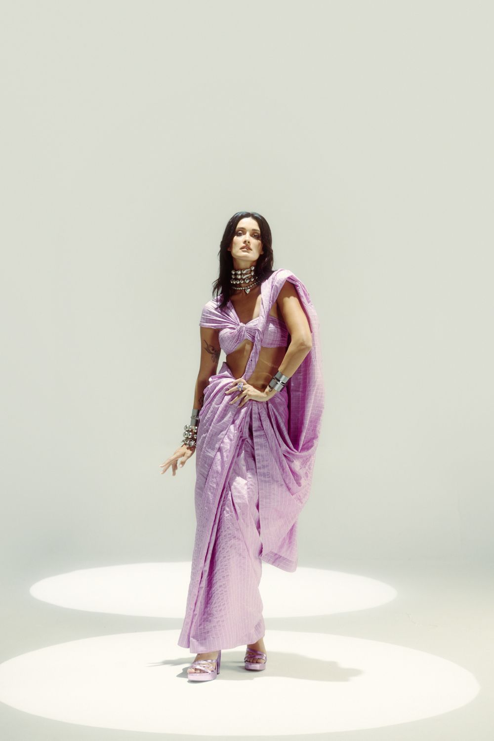 Lilac Pin Stripe