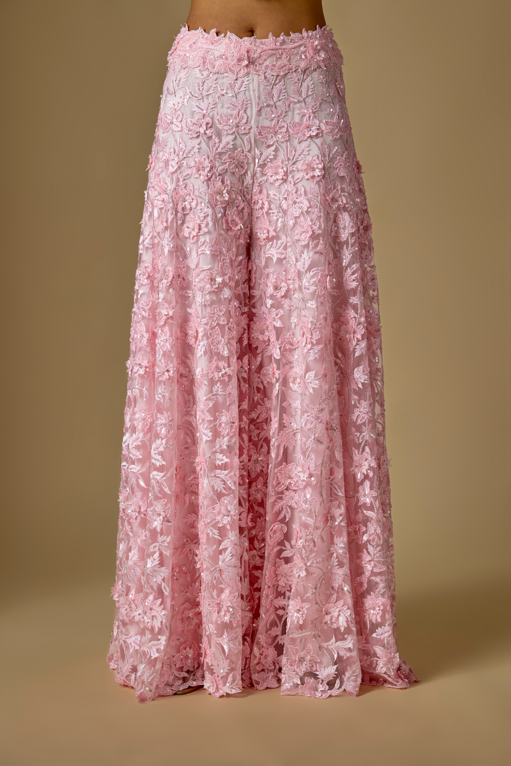 Laken -Baby Pink Sharara with Dupatta and Corset Blouse