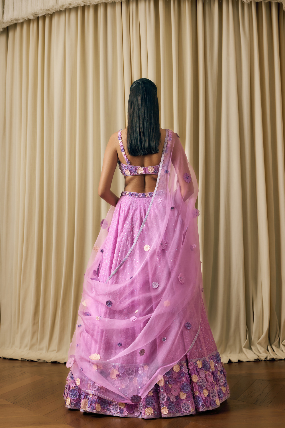 3d Flower lehenga