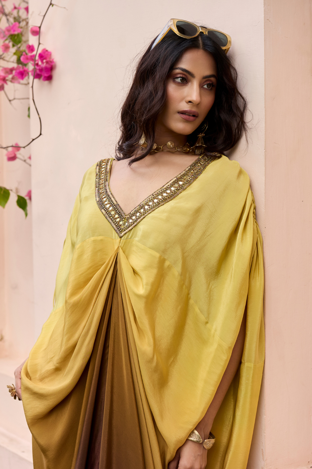 BROWN YELLOW OMBRE KAFTAN