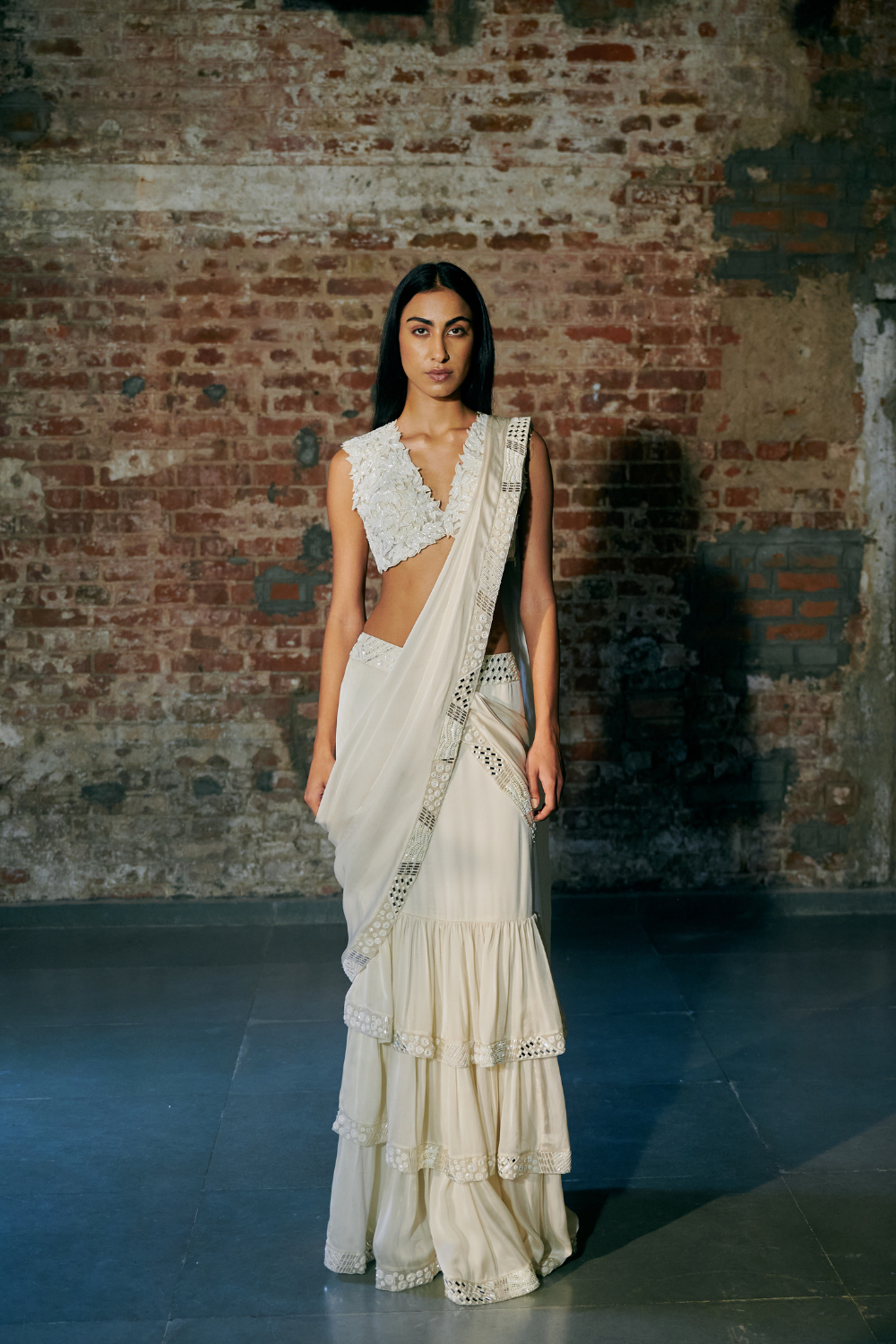 FLORZ Drape Saree Set