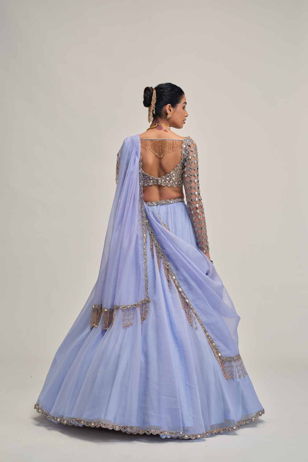 Dew Blue Lehenga Set