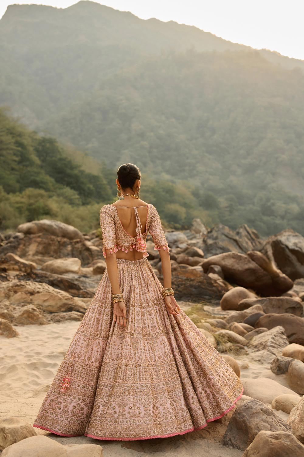 BLUSH PINK VINTAGE LEHENGA
