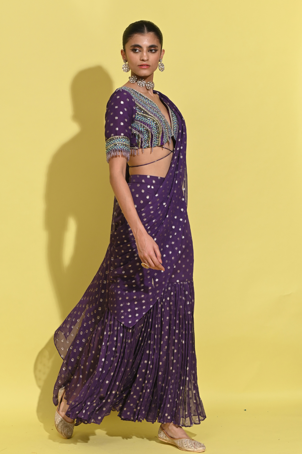 Violet Berry Sharara Set