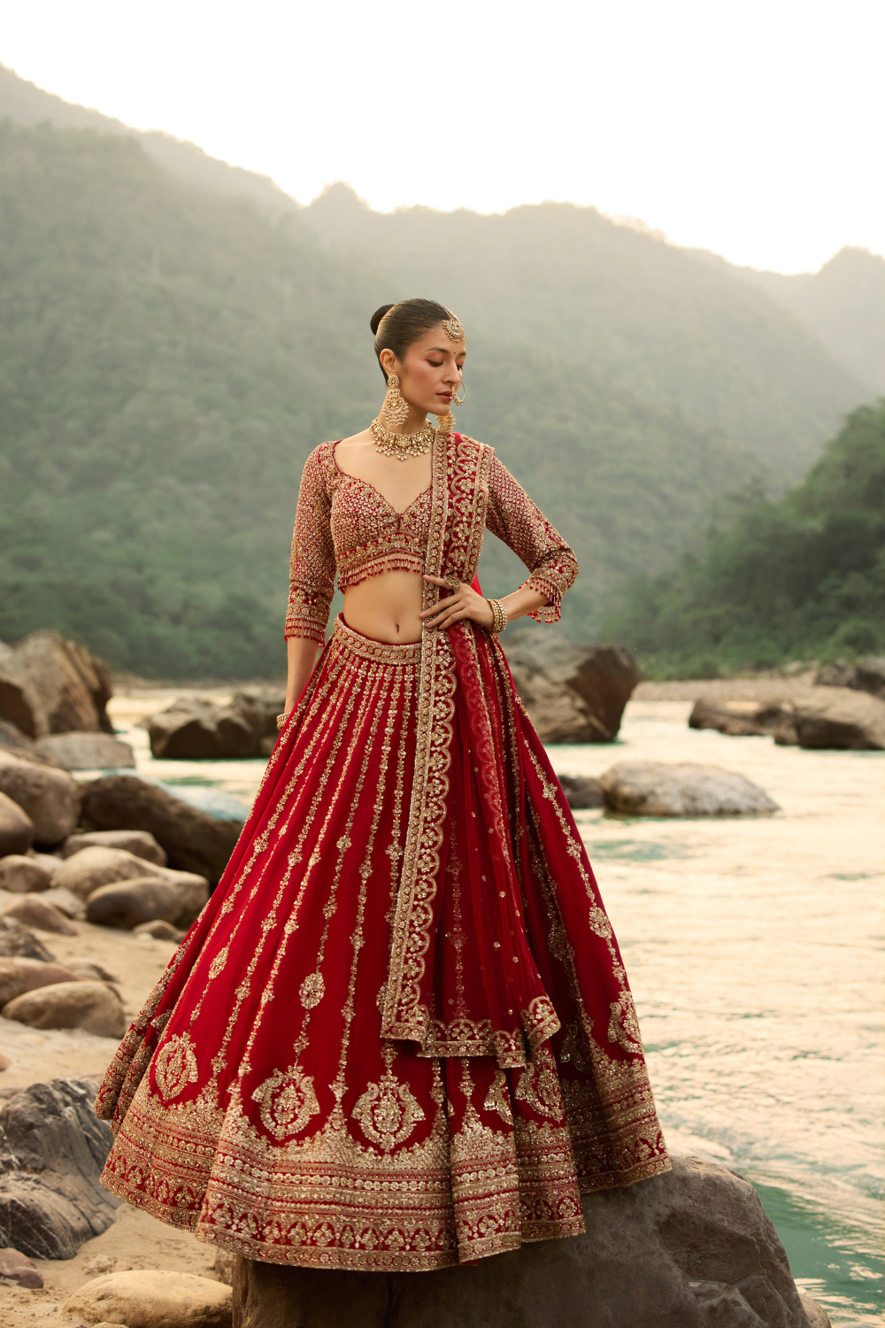 CRIMSON ROYALE LEHENGA