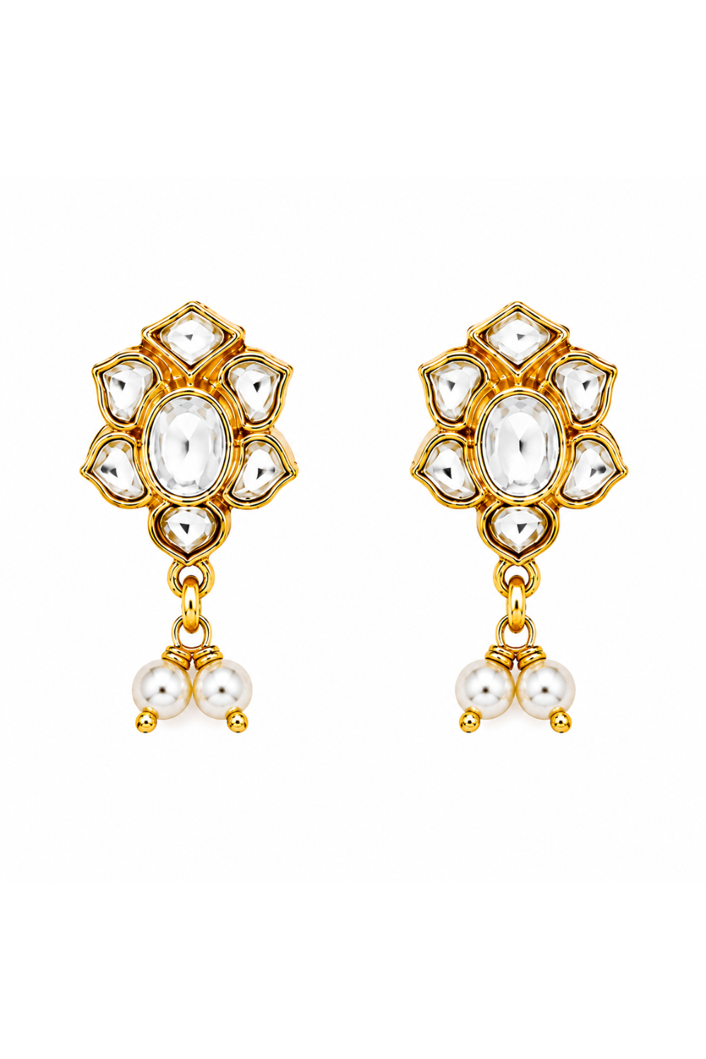 Handcrafted Jadau Kundan Choker Set with Pearl Accents