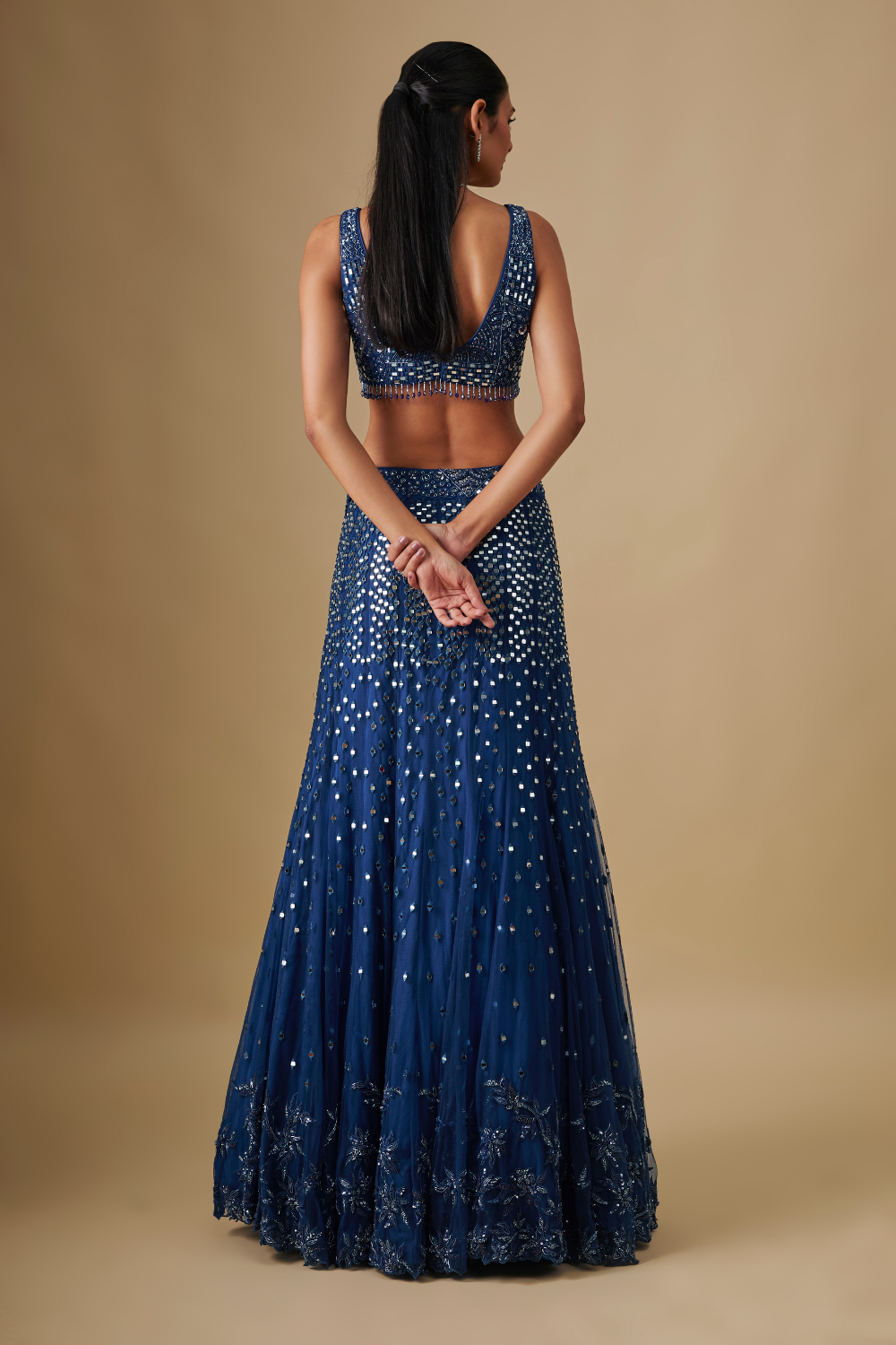 Azure- Electric blue Lehenga With blouse and dupatta