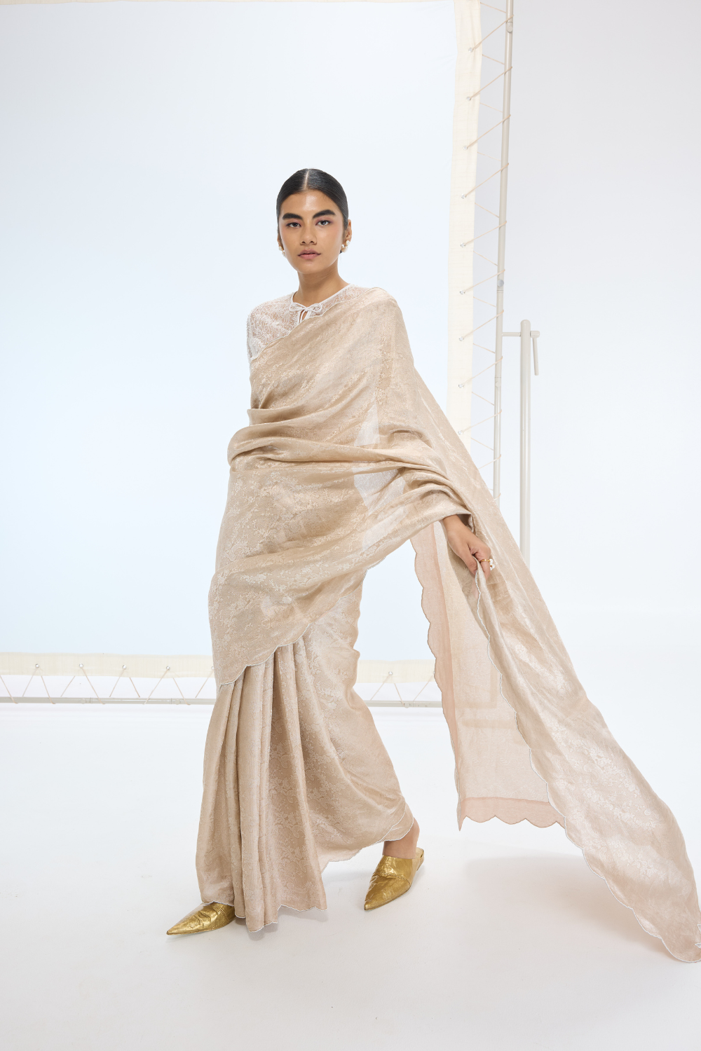 The Jenna Saree in Peach
