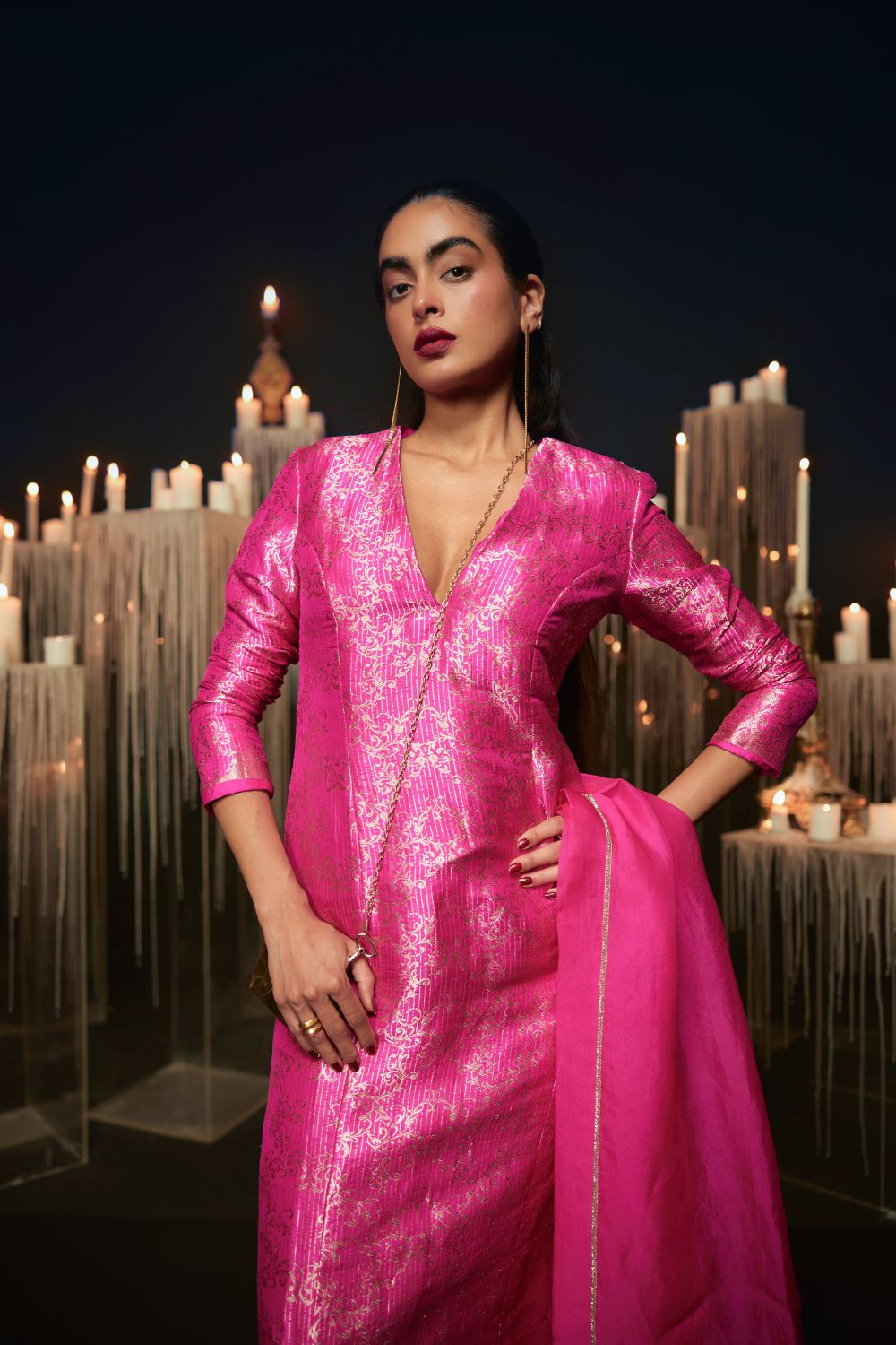 Sweet Rose Suit Rani Pink