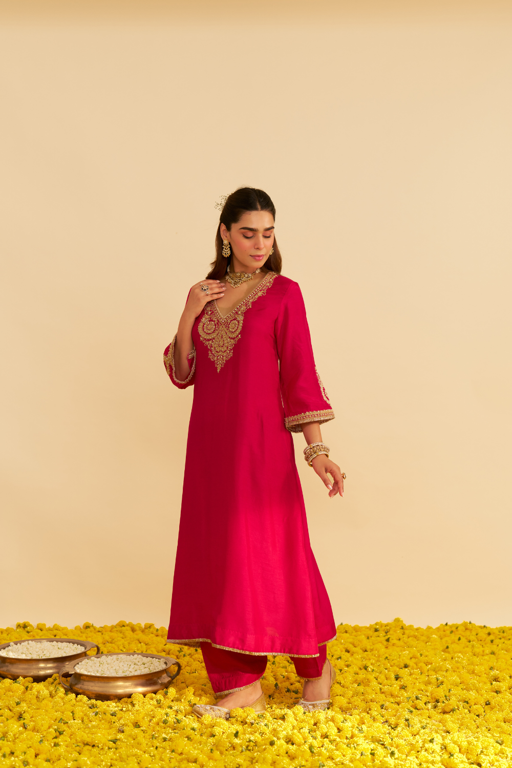 HAAYAT - LONG KAFTAN WITH SALWAR AND DUPATTA