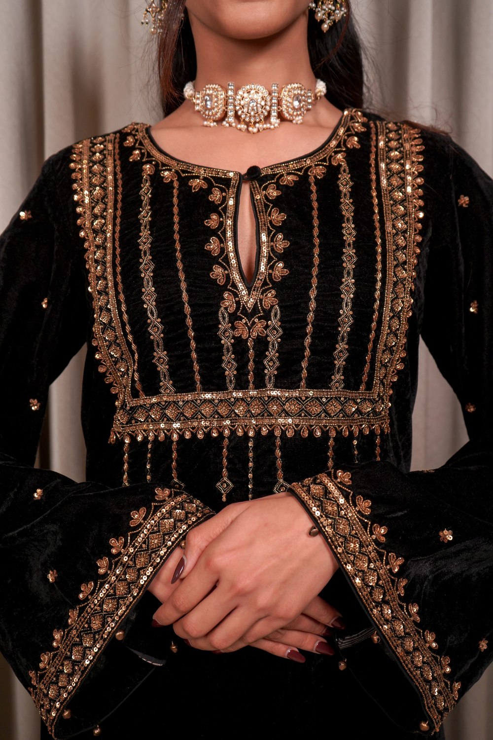 Black Kaftan Set