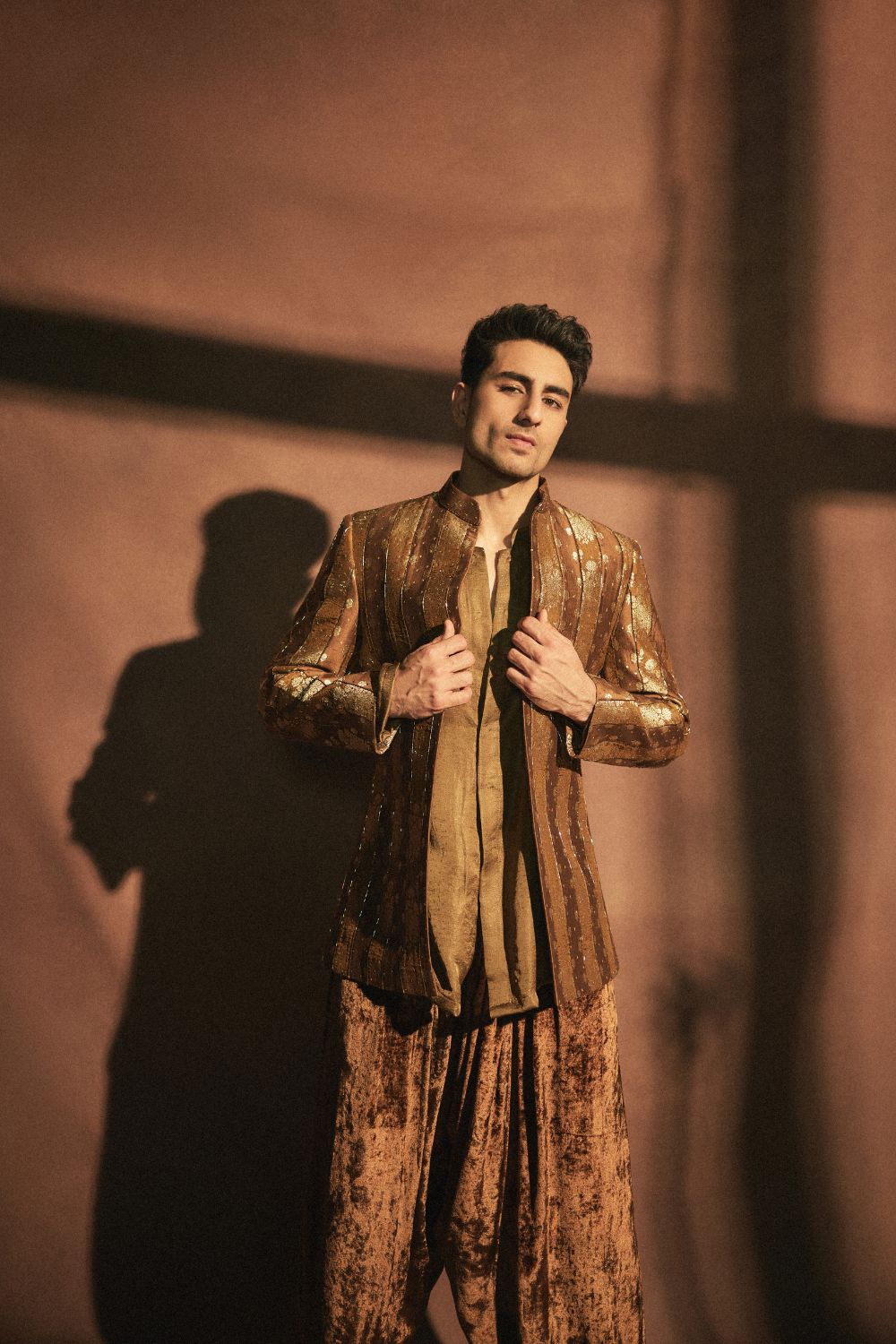 Ibrahim in Zarvika Brocade Bundi Set