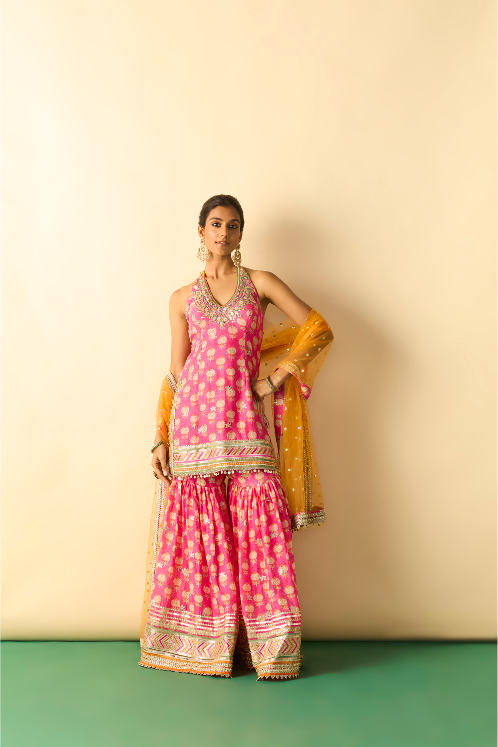 Dwisha Halter Sharara Set
