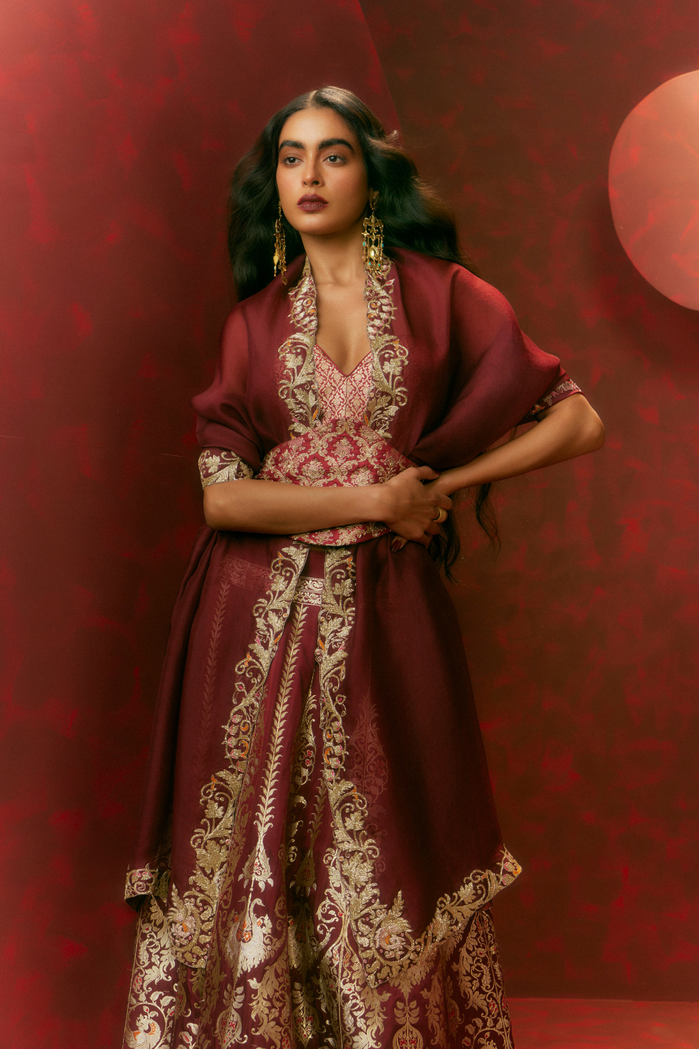 Inferno Lehenga MEHROON