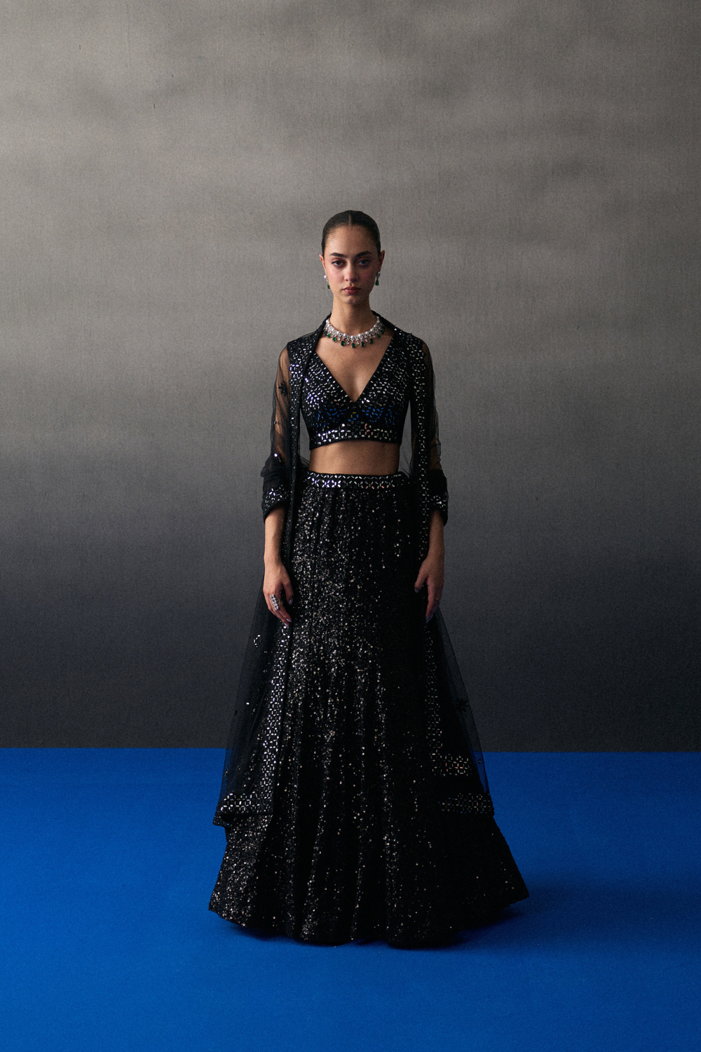 Black Festive Lehenga Set