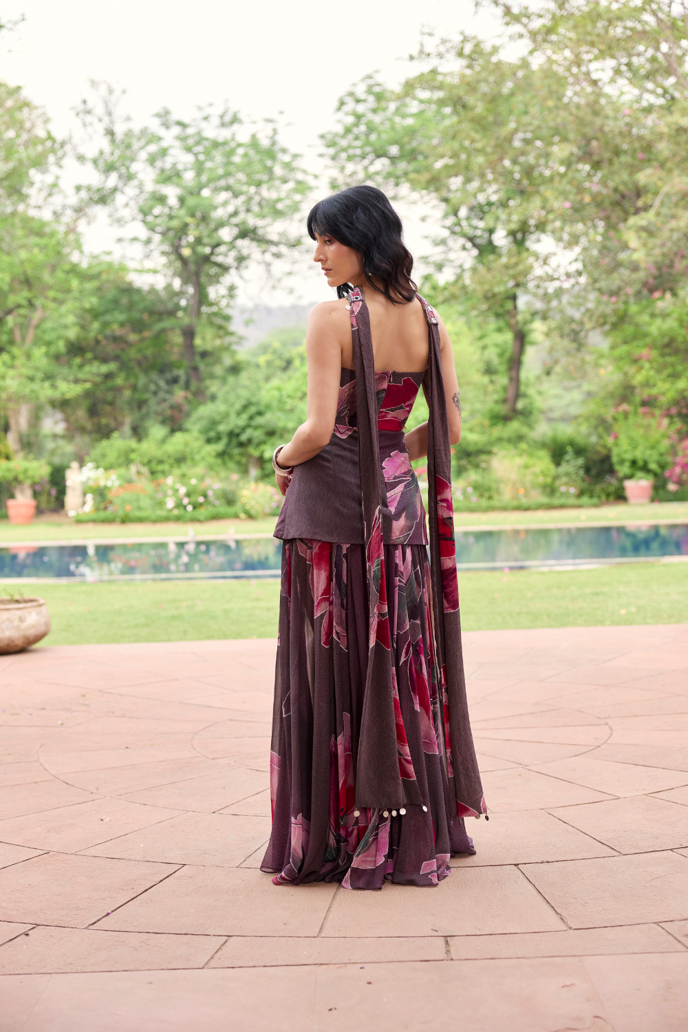 PLUMICIOUS FLORAL CORSET DRESS