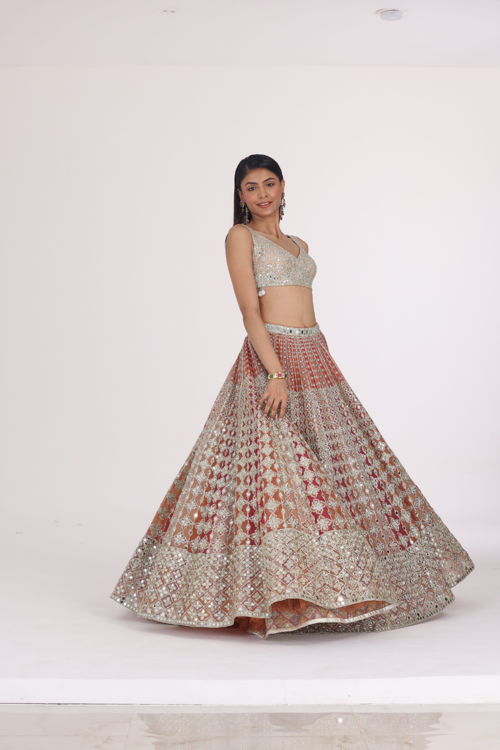 Warm Hues Multicolour Lehenga