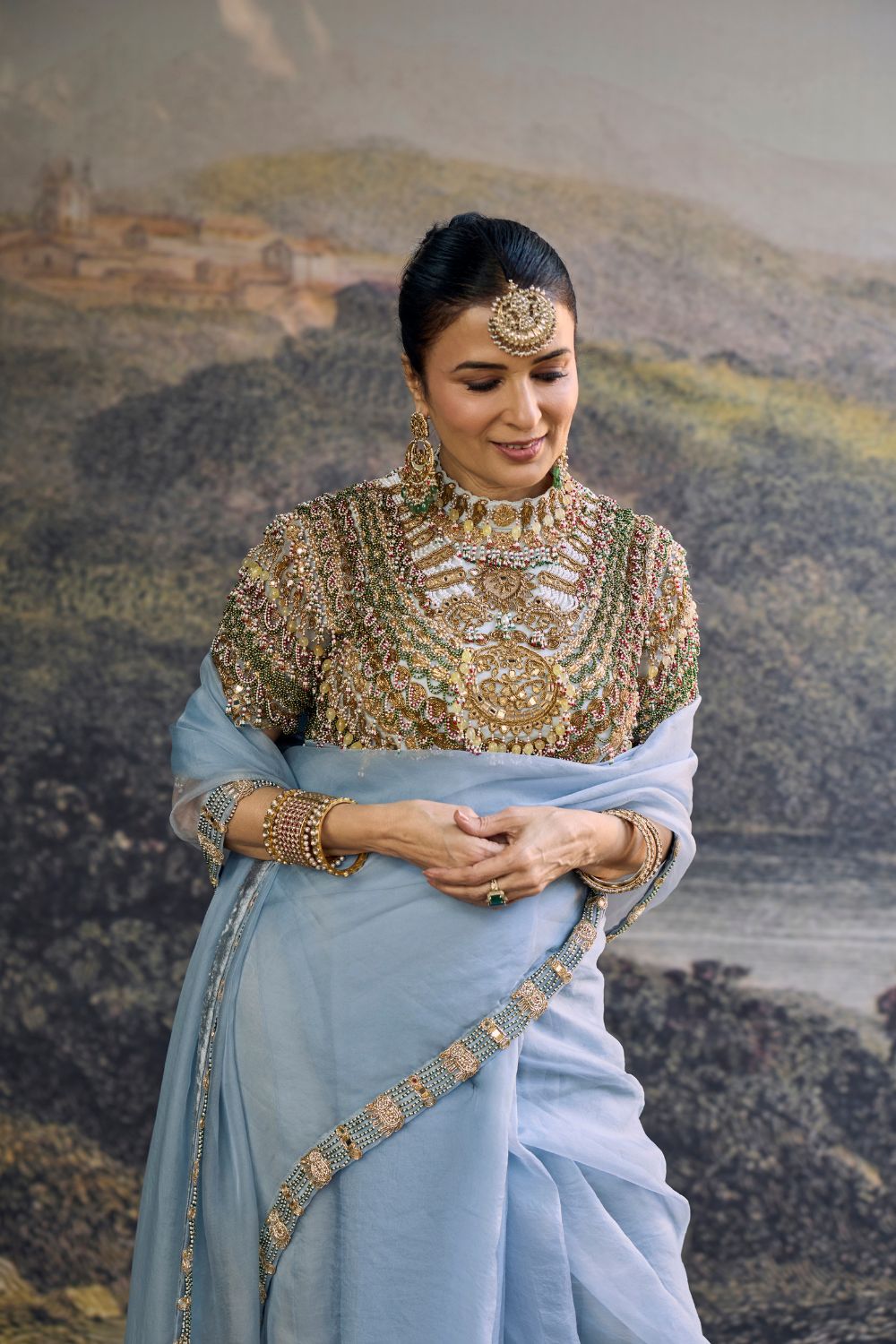 NEELAMBARI SAREE SET