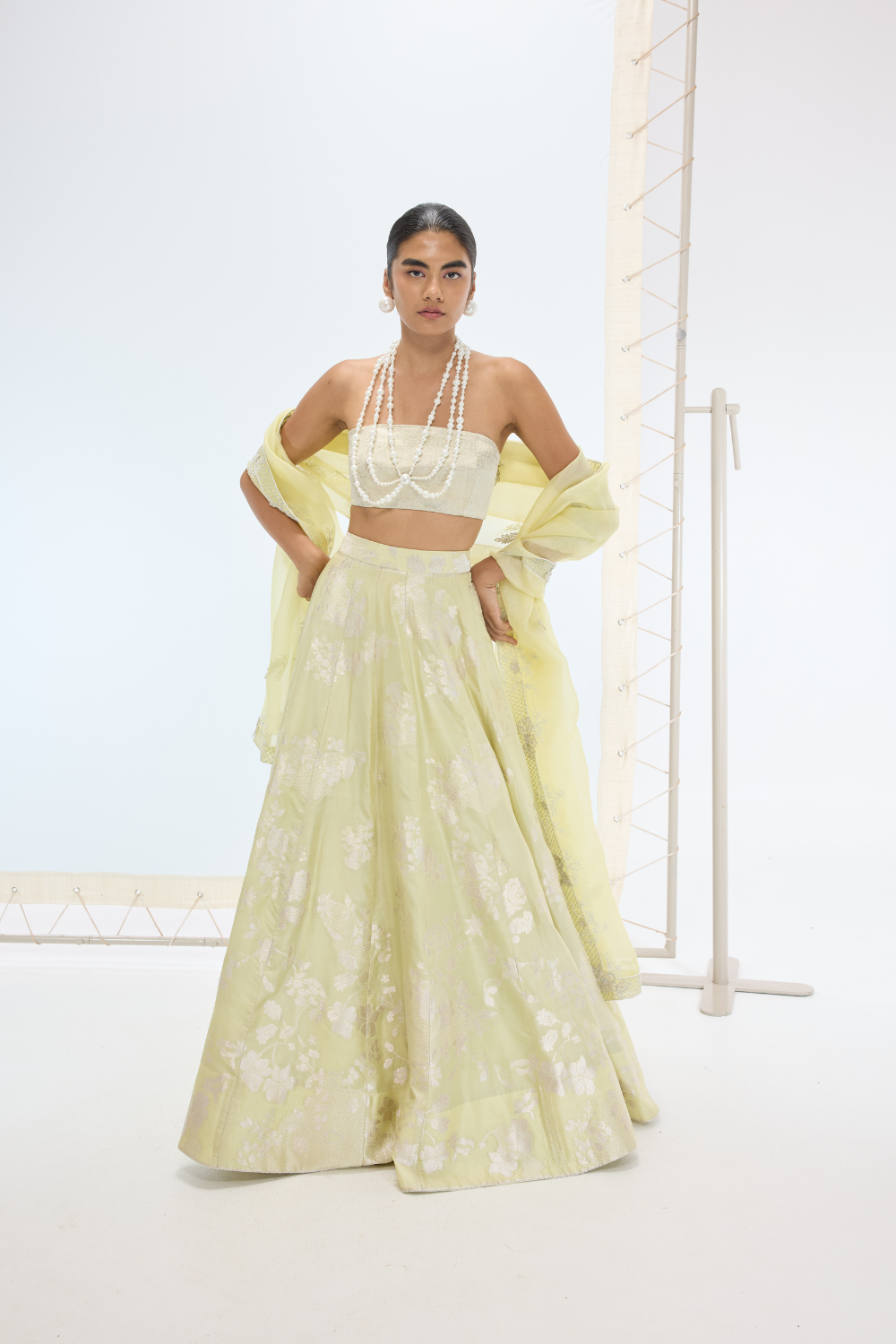 The Sylvie Lehenga Set in Pistachio