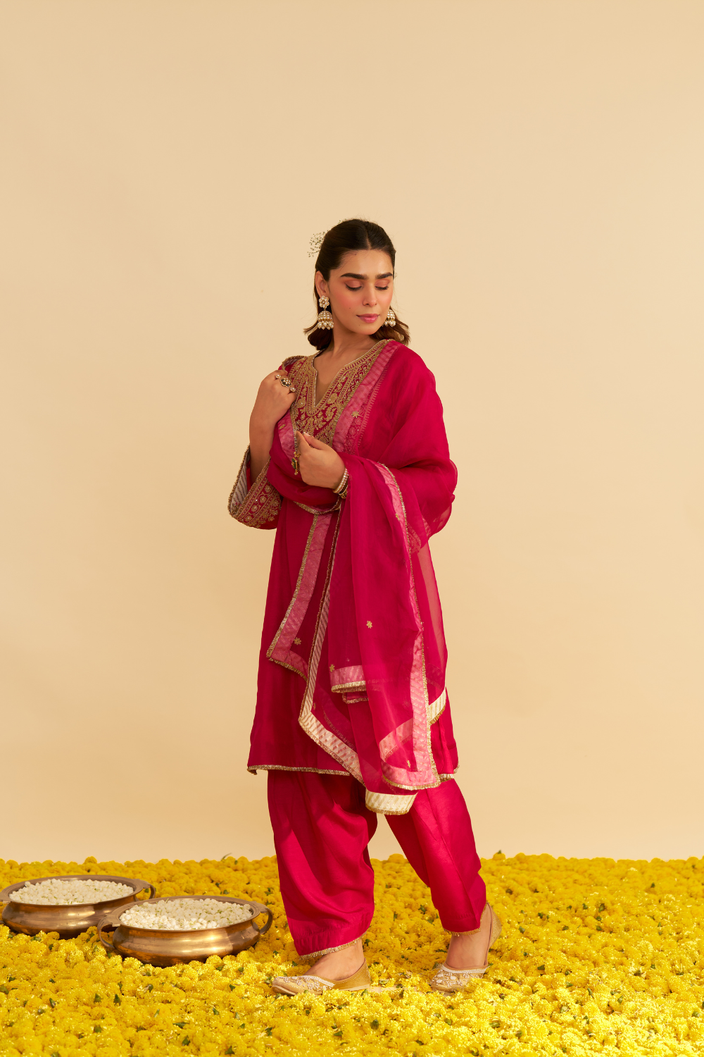 MEHZA - SHORT CHAUGA WITH SALWAR AND DUPATTA