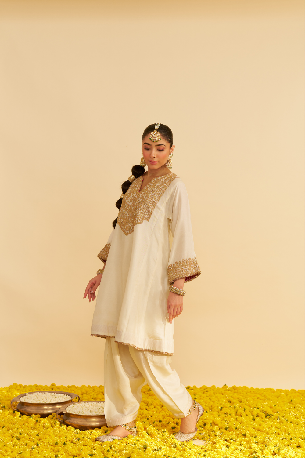 MEHZA - SHORT CHAUGA WITH SALWAR AND DUPATTA