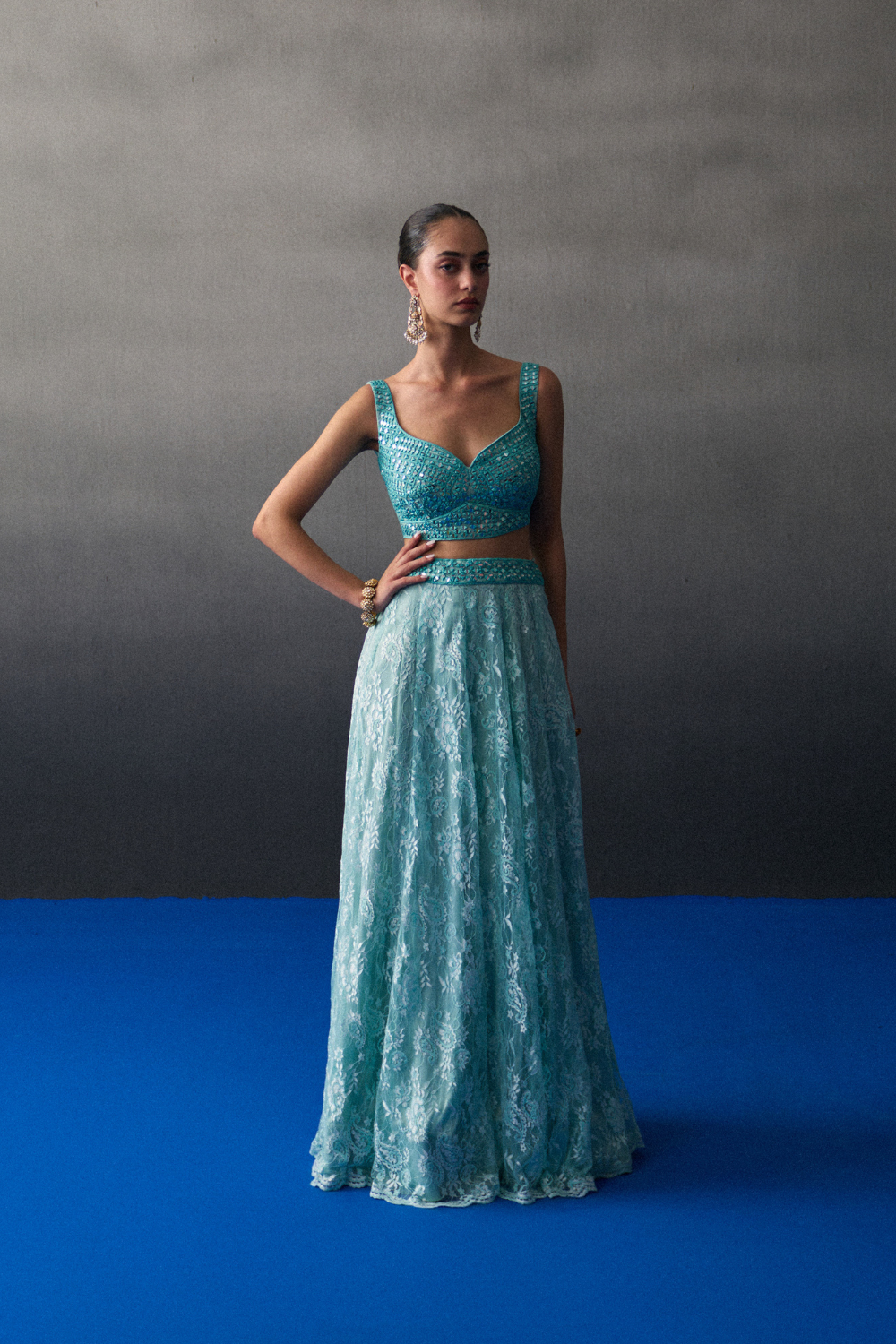 Mint Green Festive Lehenga Set