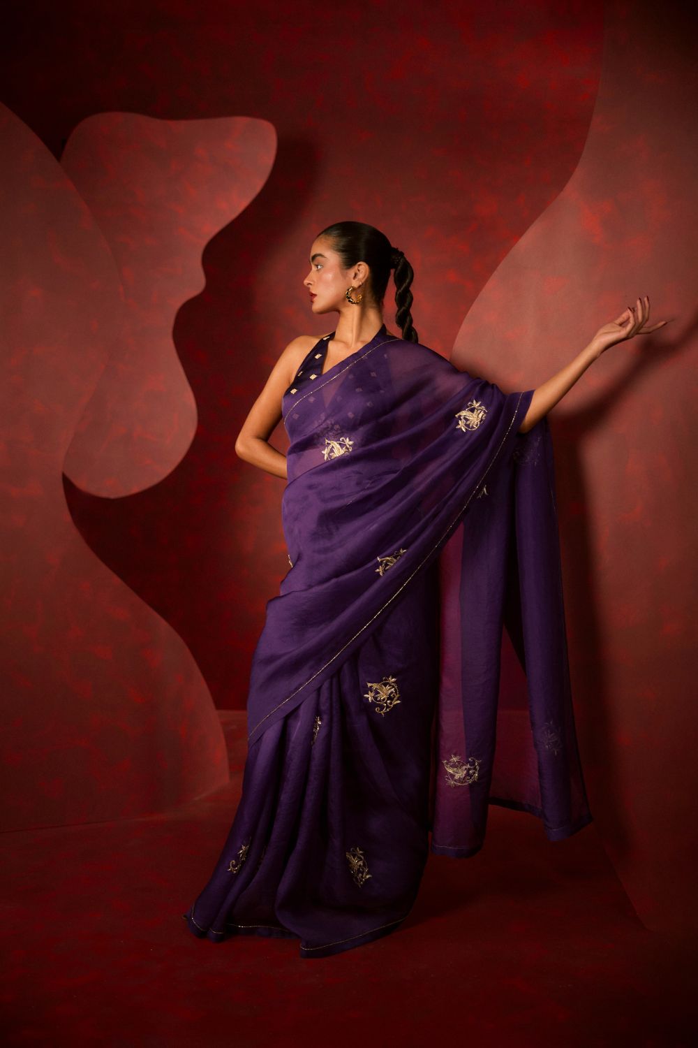 Midnight Kiss Saree Purple