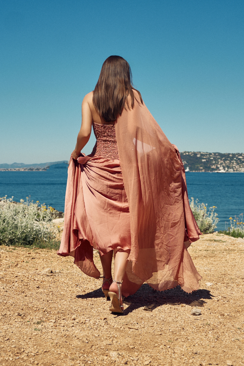 Peach Étoile Gown