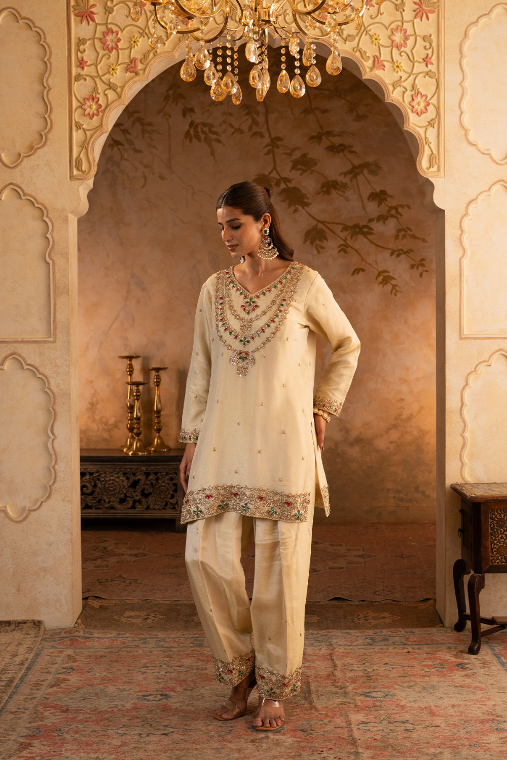 Gold Tissue Suit Set