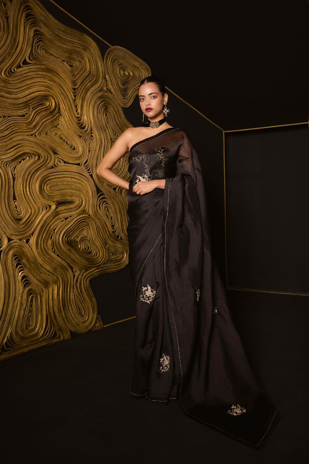 Midnight Kiss Saree Black