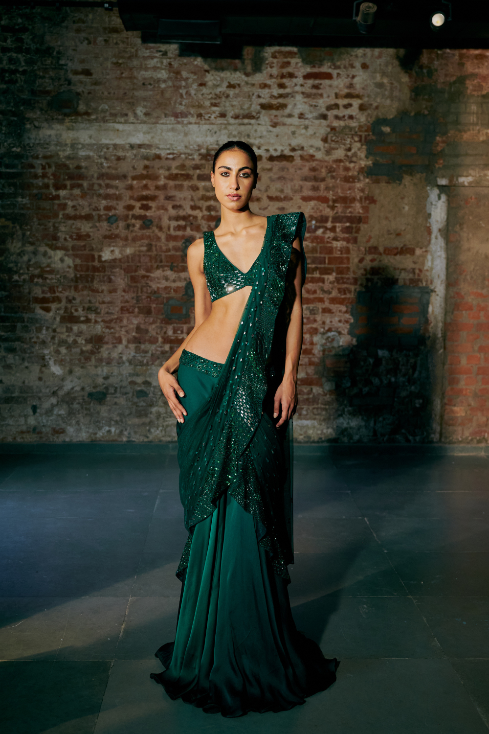 WAVE E.G Drape Saree Set
