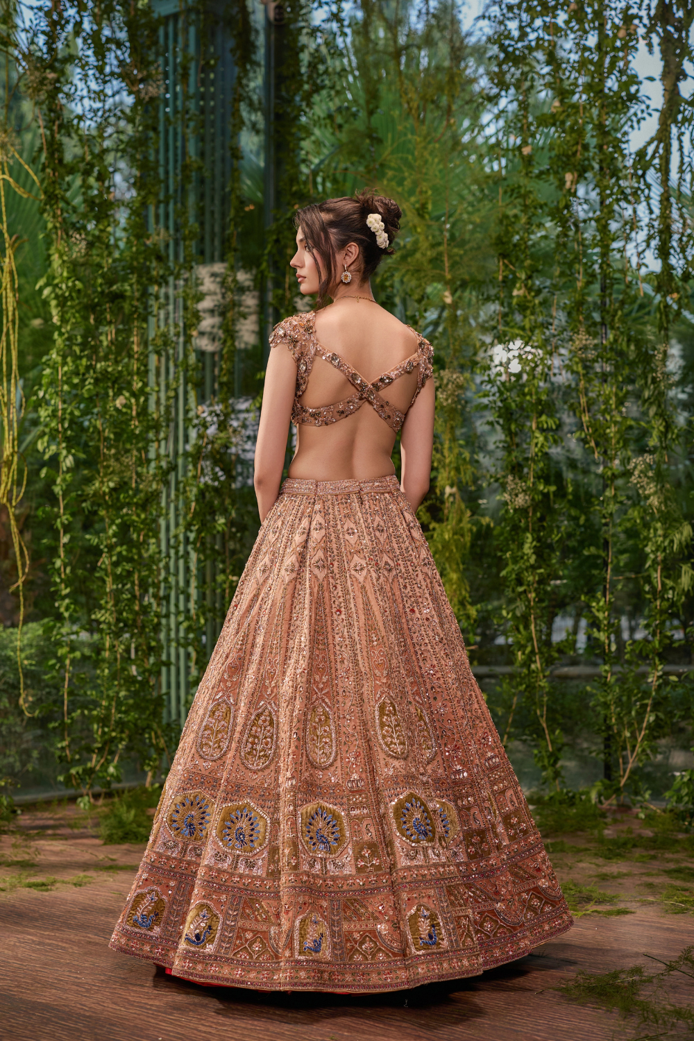 Mayur Mukut- The Crowned Peacock lehenga