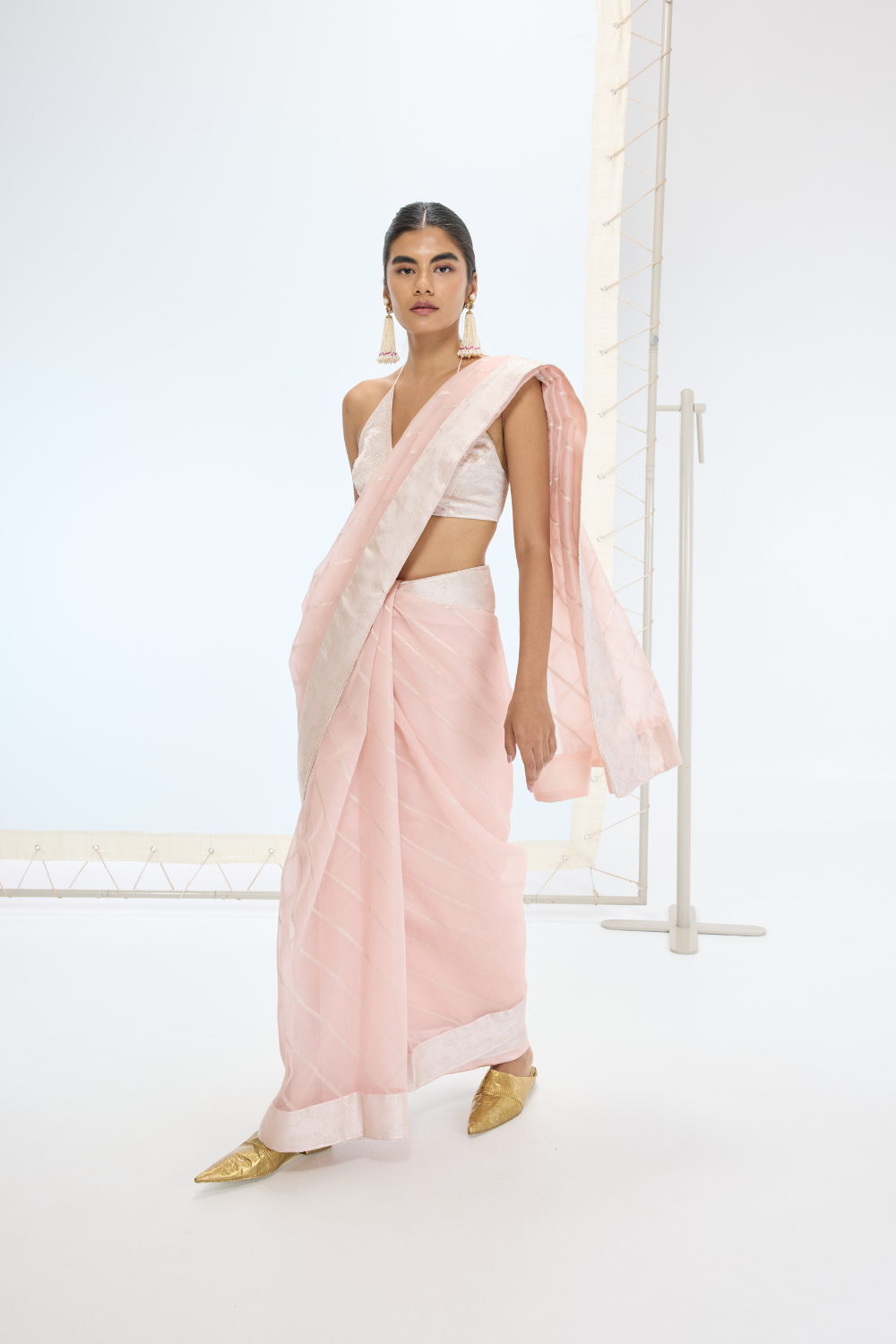 The Ivy Saree in Peach