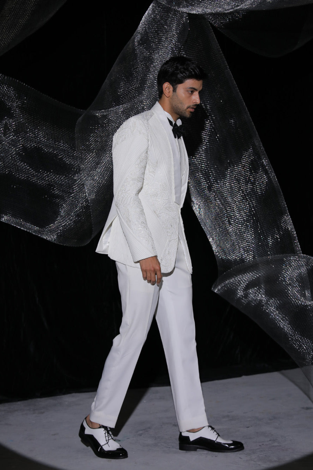 Jacket Multi Paneled In Our Signayure Zegna Format With Ai Inspired Bead And Reshm Work