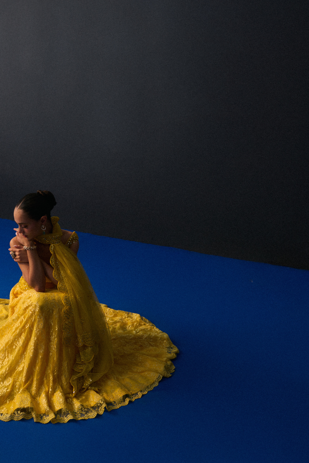 Yellow Mehendi Lehenga Set