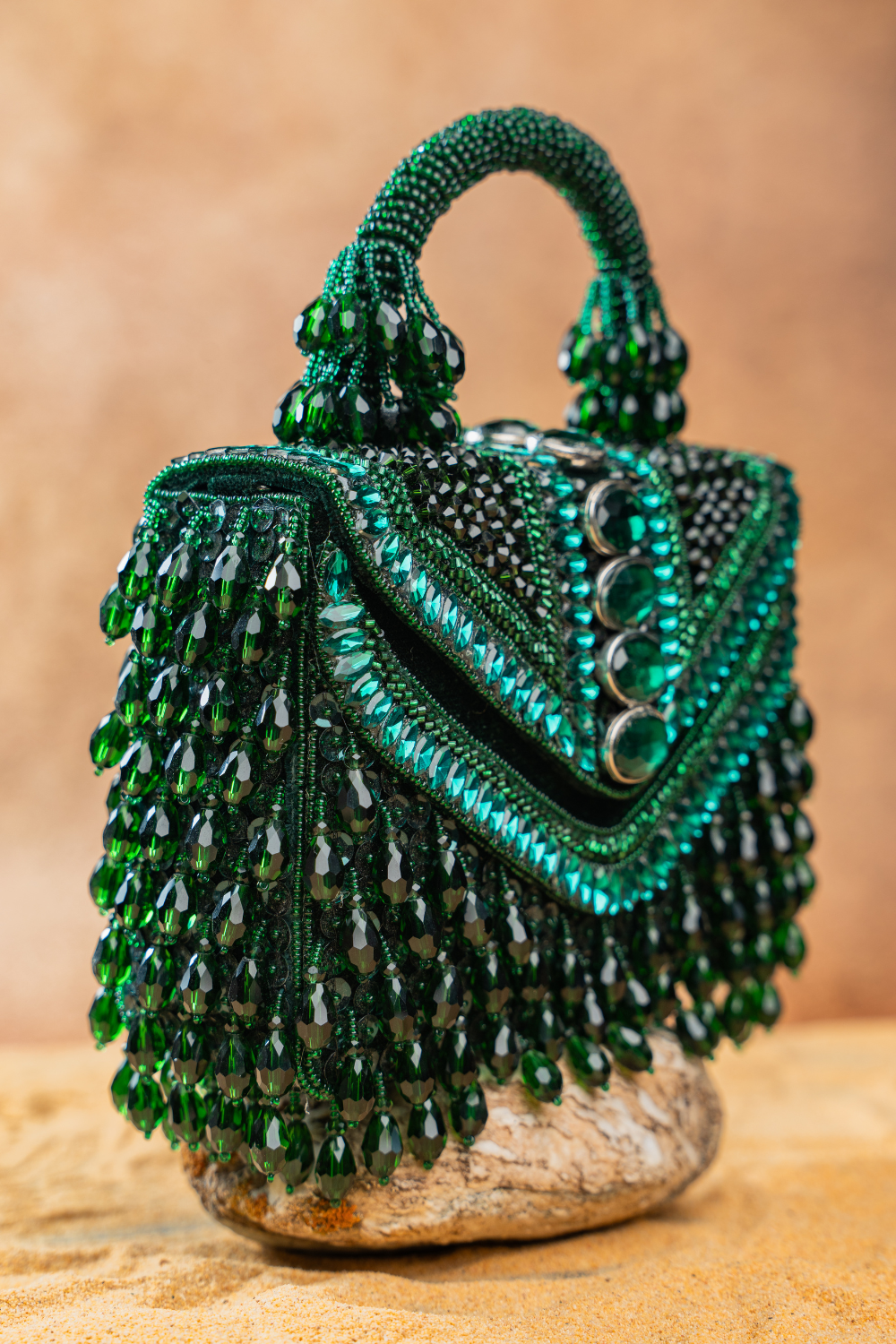 Chevron Crystal Kasse Emerald