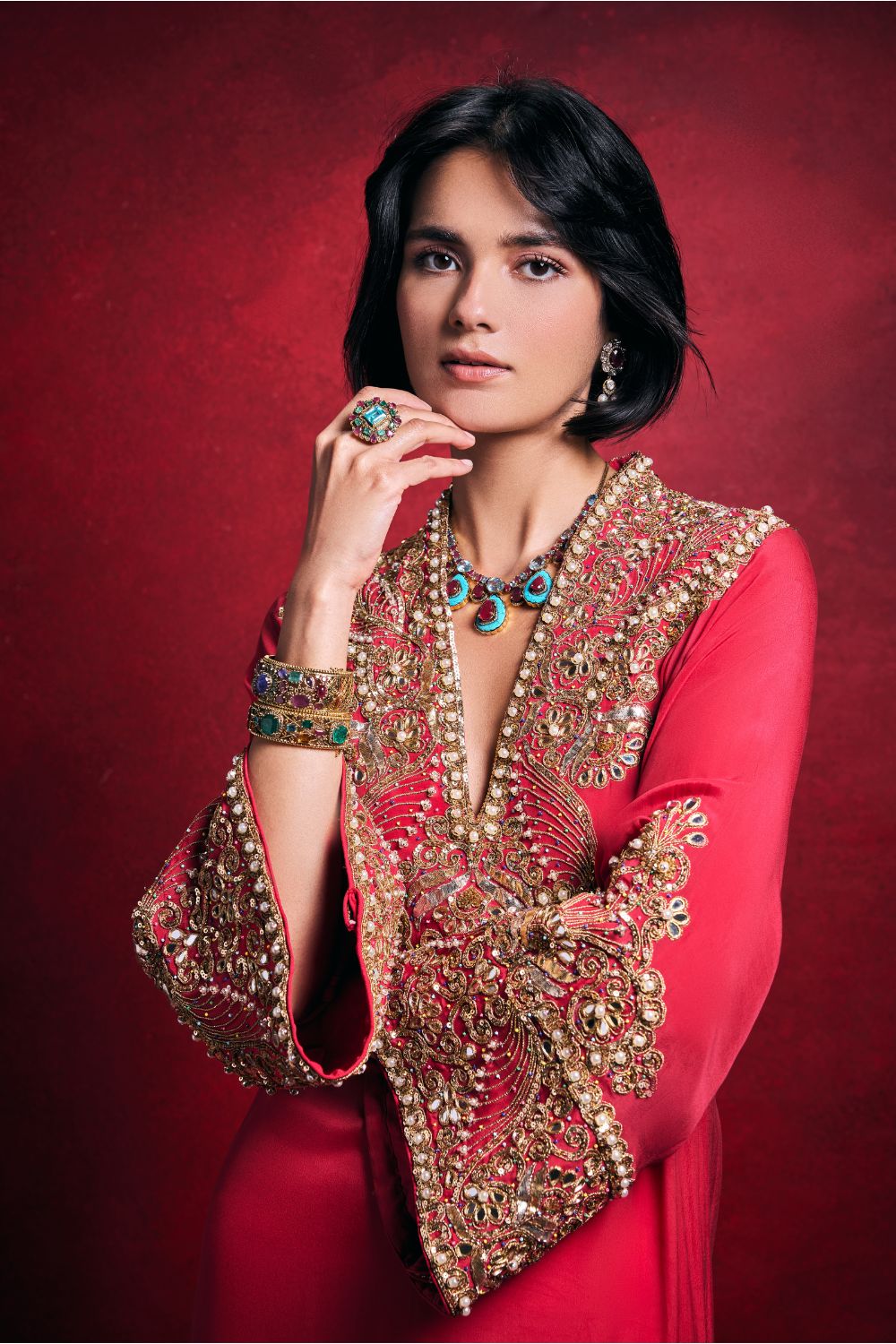 FUSCIA KAFTAN