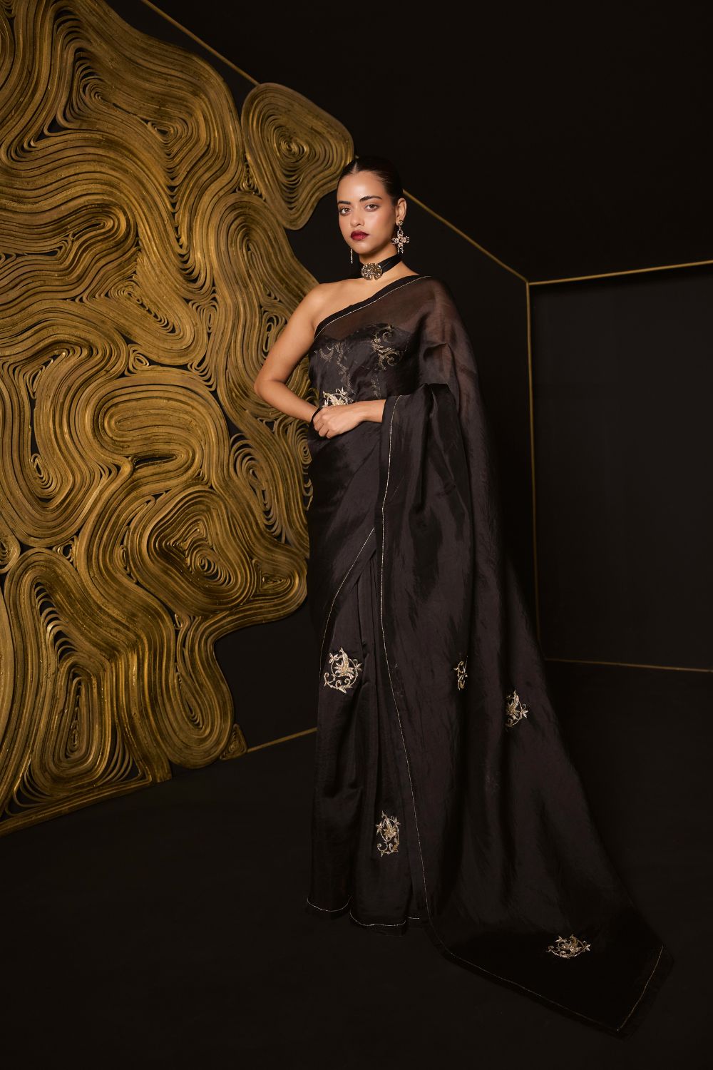 Midnight Kiss Saree Black