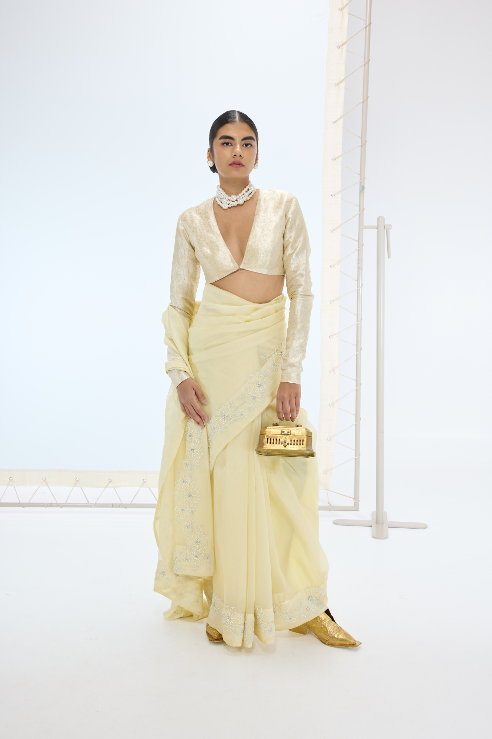 The Serena  Saree in Lemon