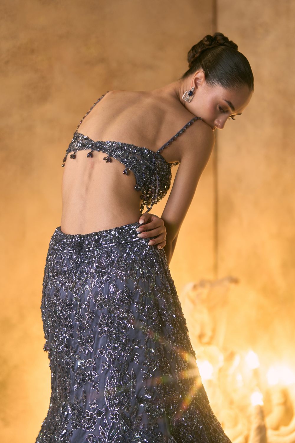 Cendre Lehenga Set