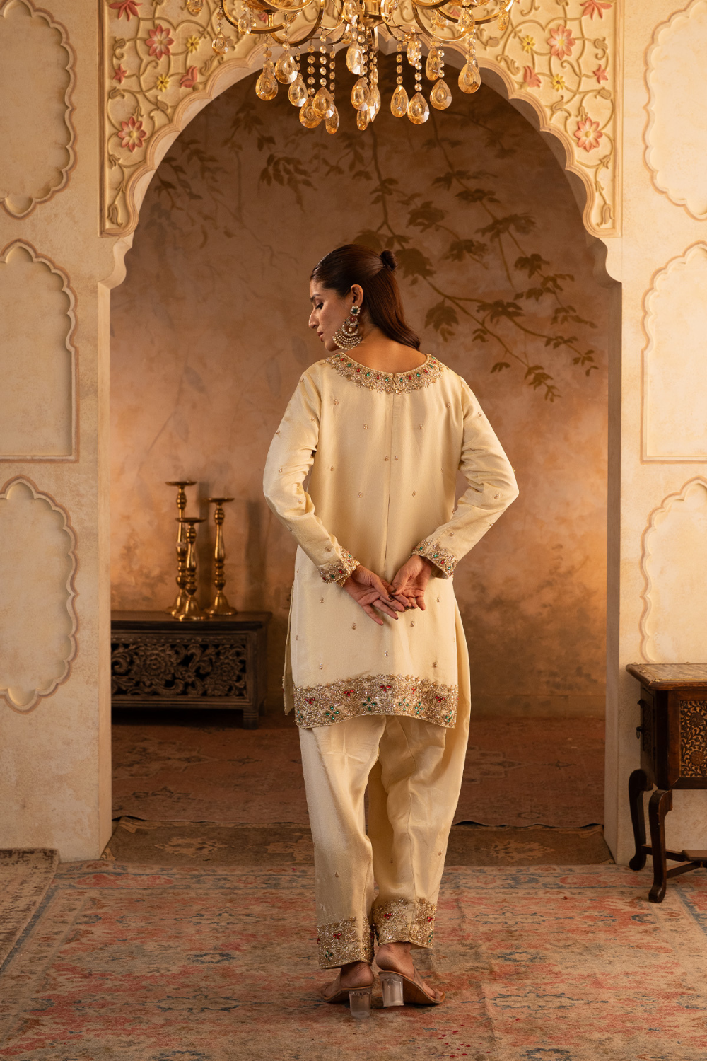 Gold Tissue Suit Set