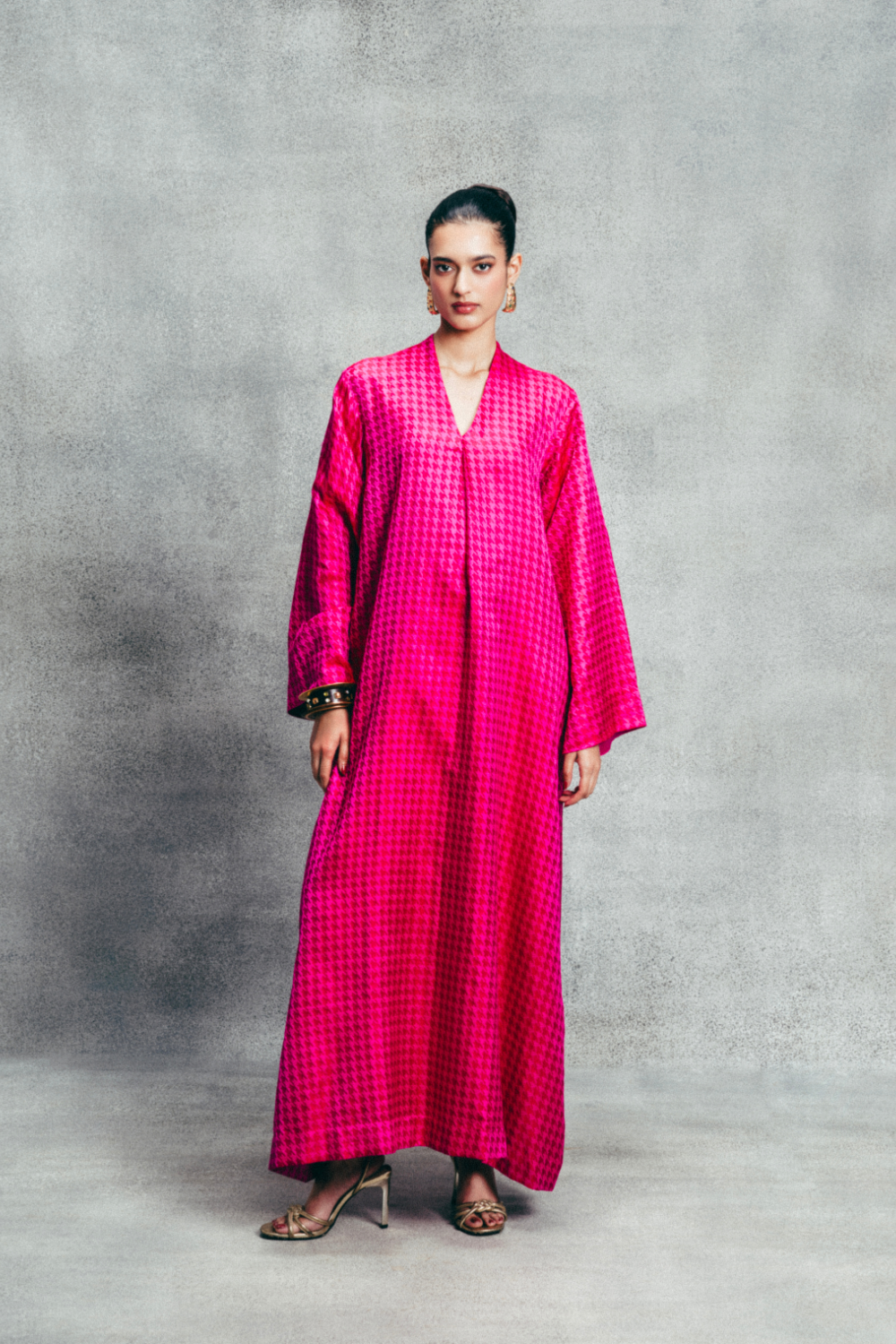 Handwoven Fuchsia Pink Gerum Kaftan