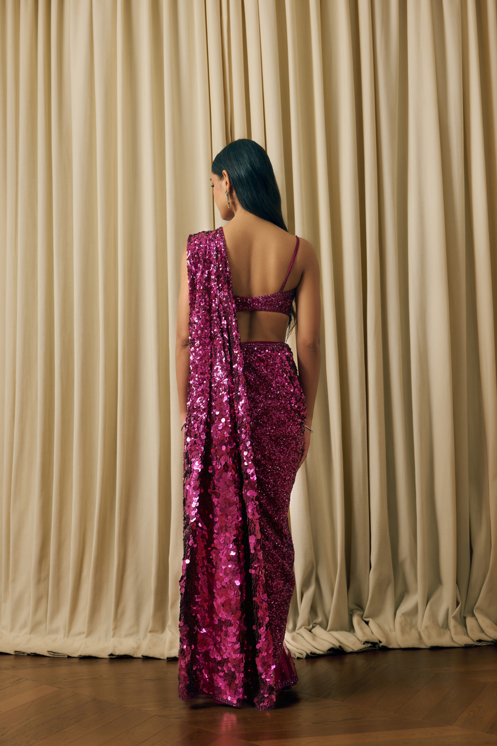 Sequin saree