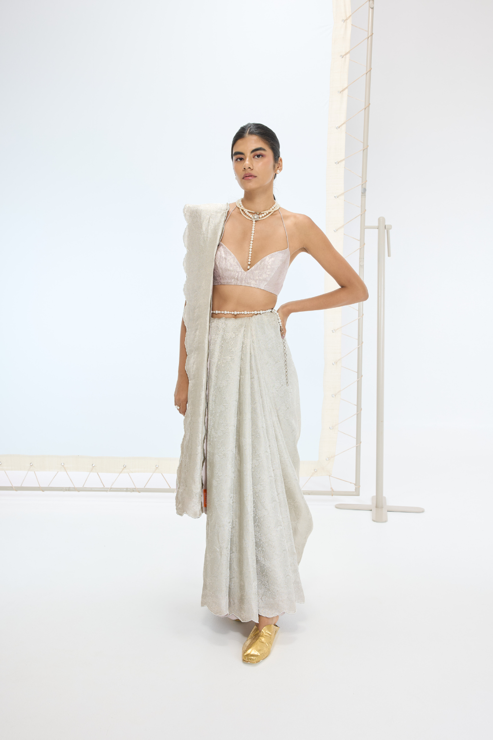 The Jenna Saree in  Mauve