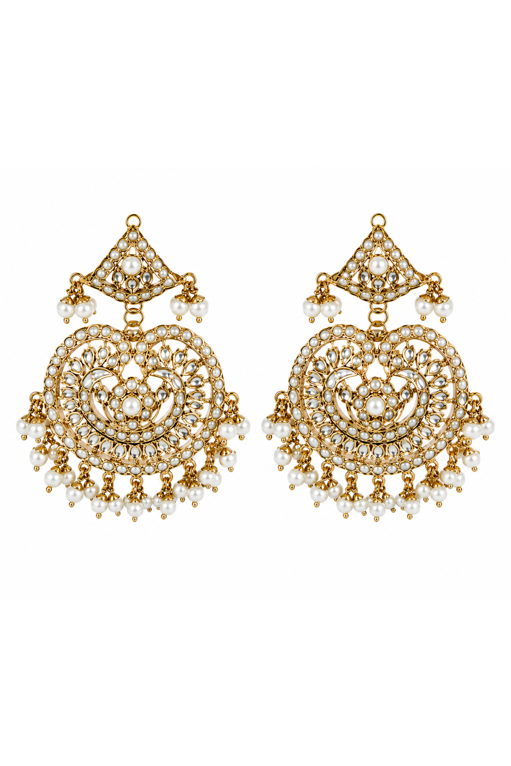 Gold Plated Handcrafted Jadau Necklace Set