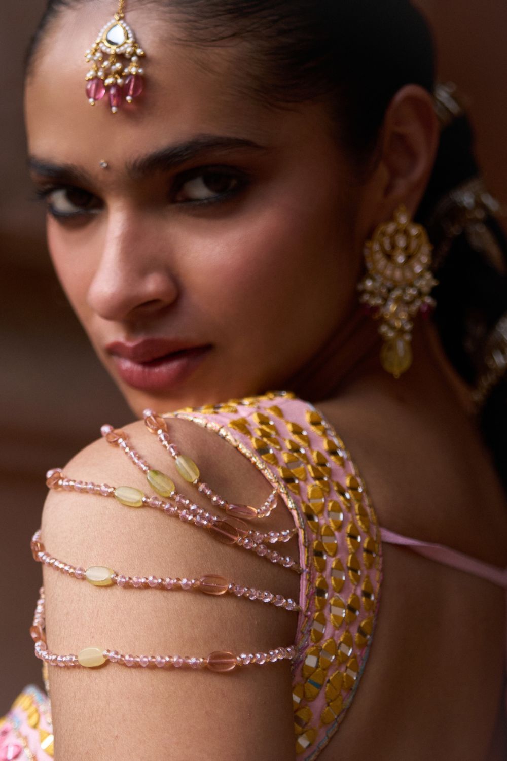 SAVERA — Multi Raw Silk Lehenga Set