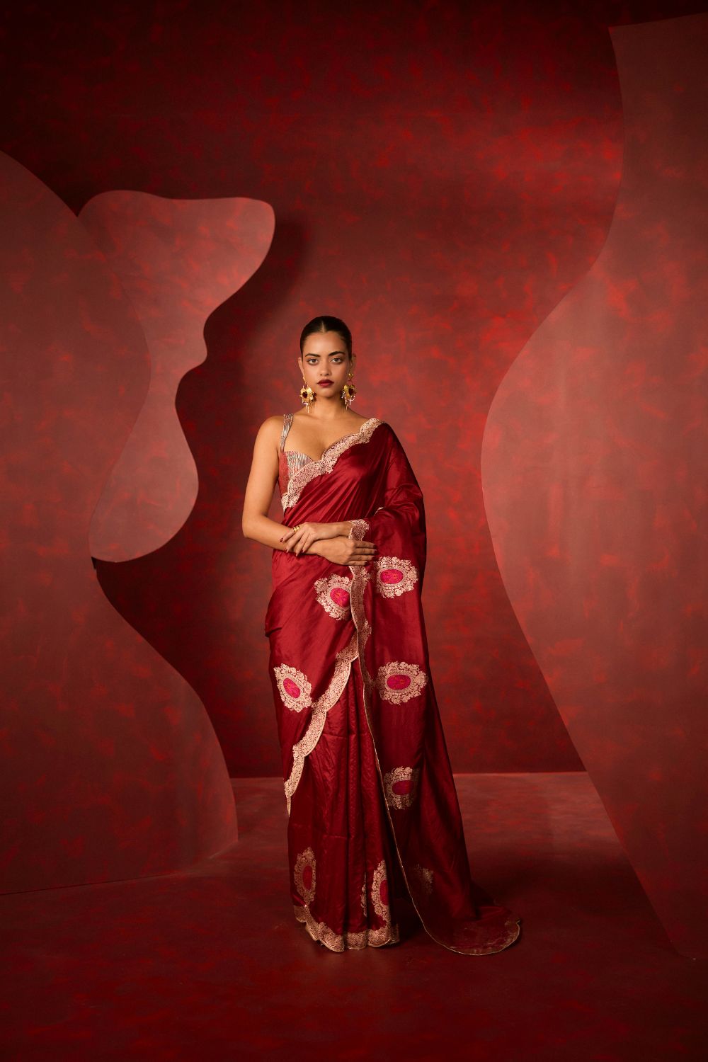 The  Marry Me Saree red