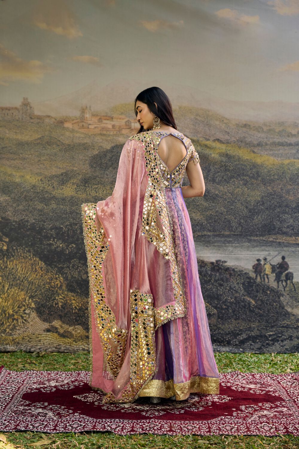 Gulrangi Mirror Anarkali Set